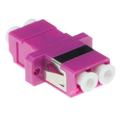 ACT Fiber optic LC-LC duplex adapter multimode OM4