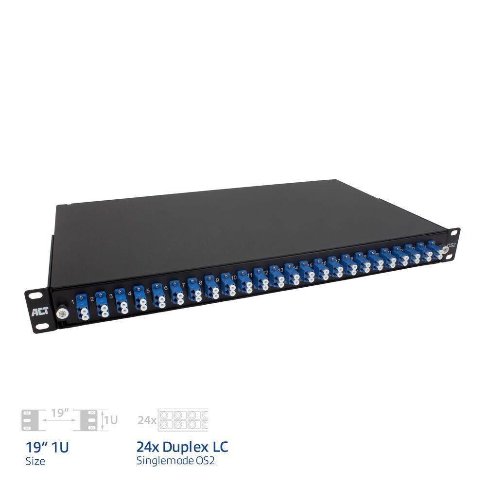 ACT Fiber panel 24 x duplex LC singlemode OS2