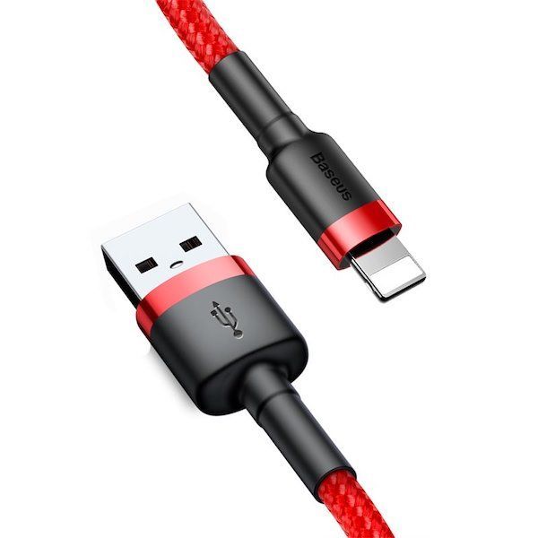 Baseus Cafule lightning Cable 2,4A 0,5m Red