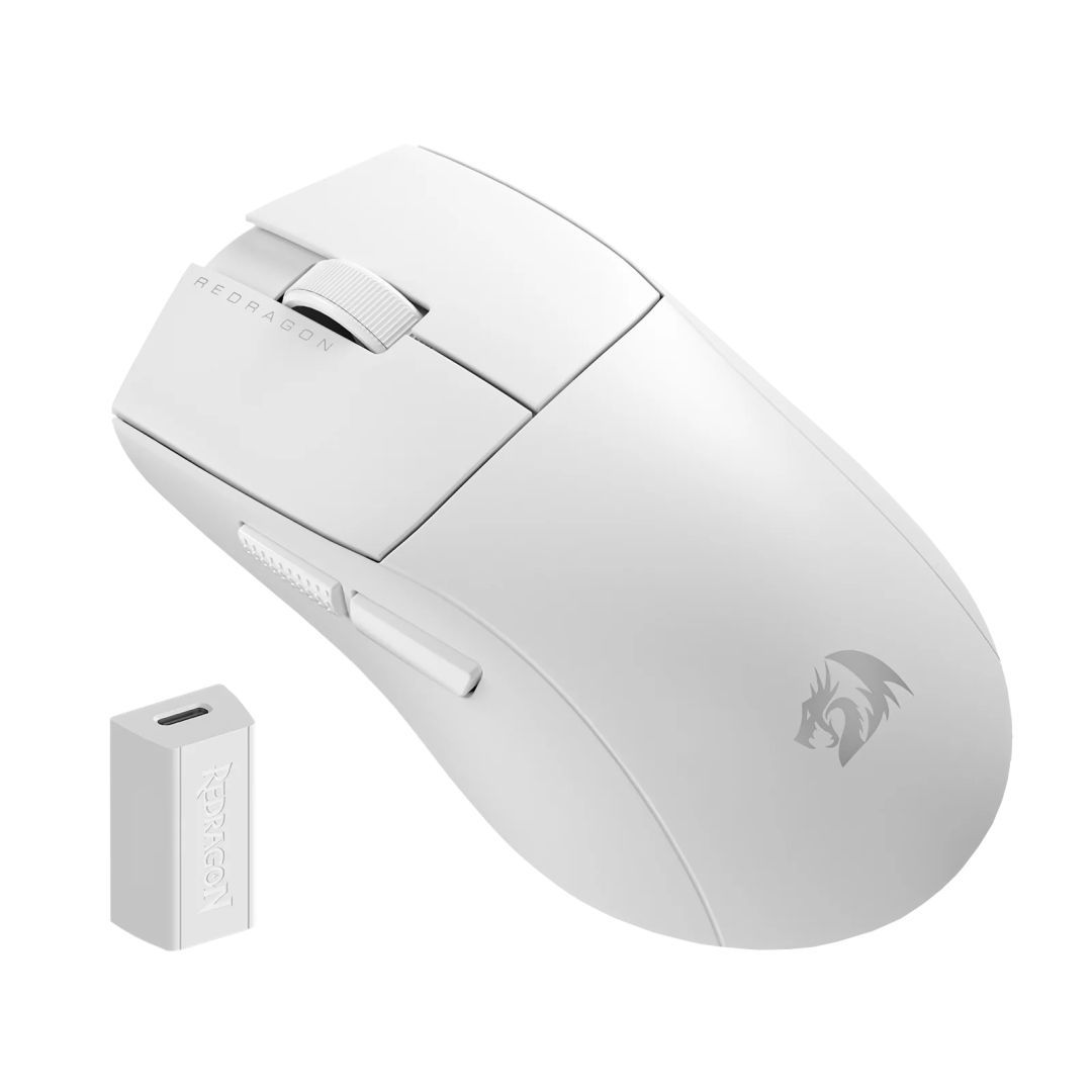 Redragon M916 PRO 4K Wireless Bluetooth Gaming Mouse White