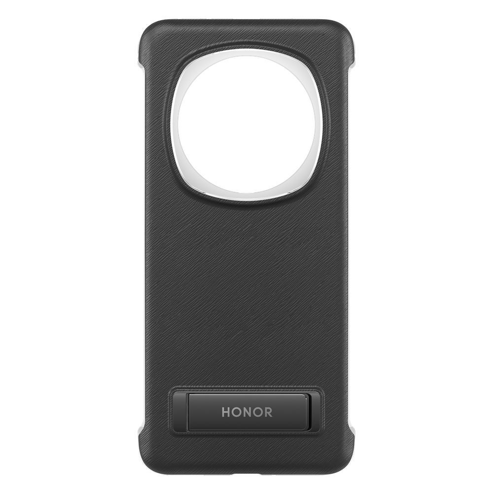 Honor Magic 6 Pro PU Bracket Case Black