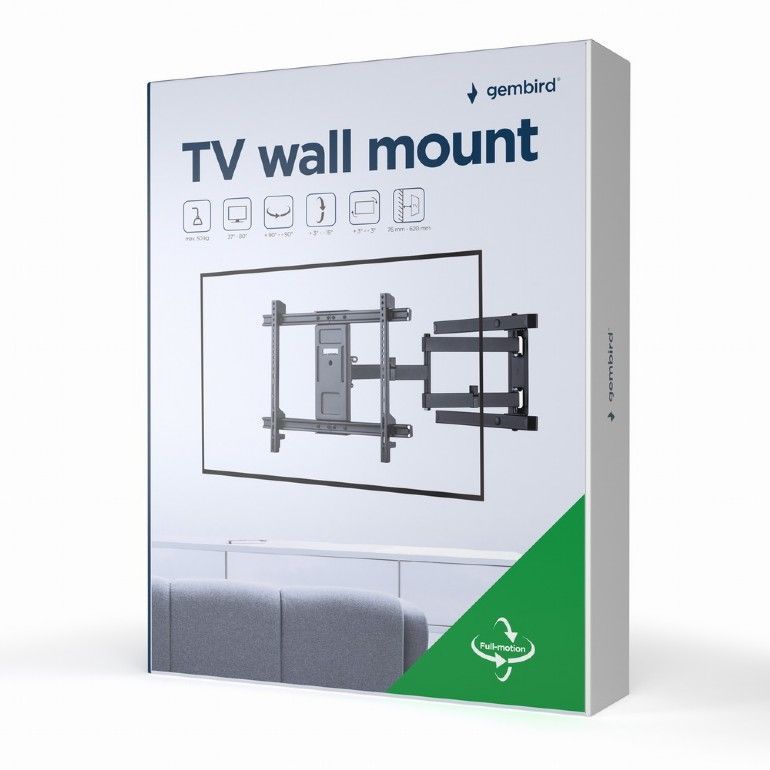 Gembird WM-80ST-05 TV Wall Mount 37"-80" Black