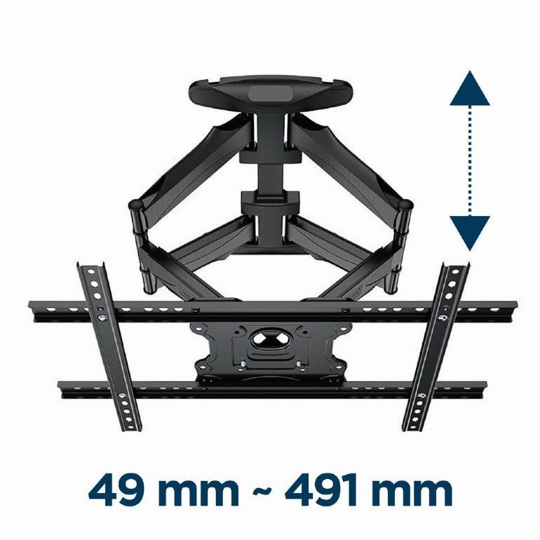 Gembird WM-75ST-01 Full-motion TV wall mount 32”-75” Black