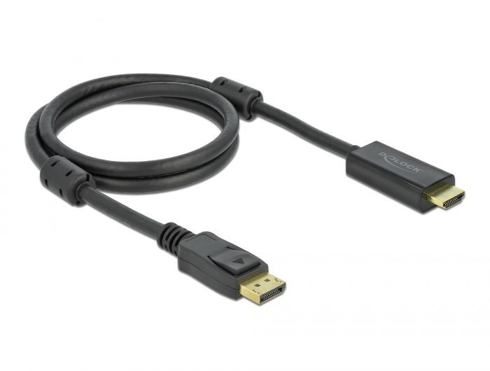 DeLock Active DisplayPort 1.2 to HDMI Cable 4K 60 Hz 1 m