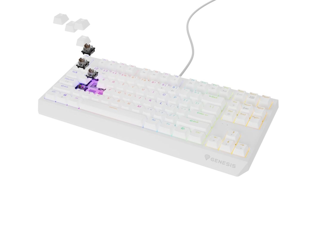 Genesis Thor 230 TKL RGB Mechanical Gaming Keyboard White US