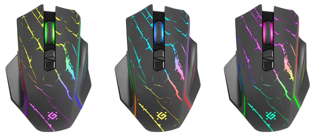 Defender GM-503 Uran Wireless RGB Gaming Mouse Black