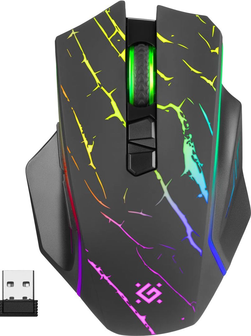 Defender GM-503 Uran Wireless RGB Gaming Mouse Black