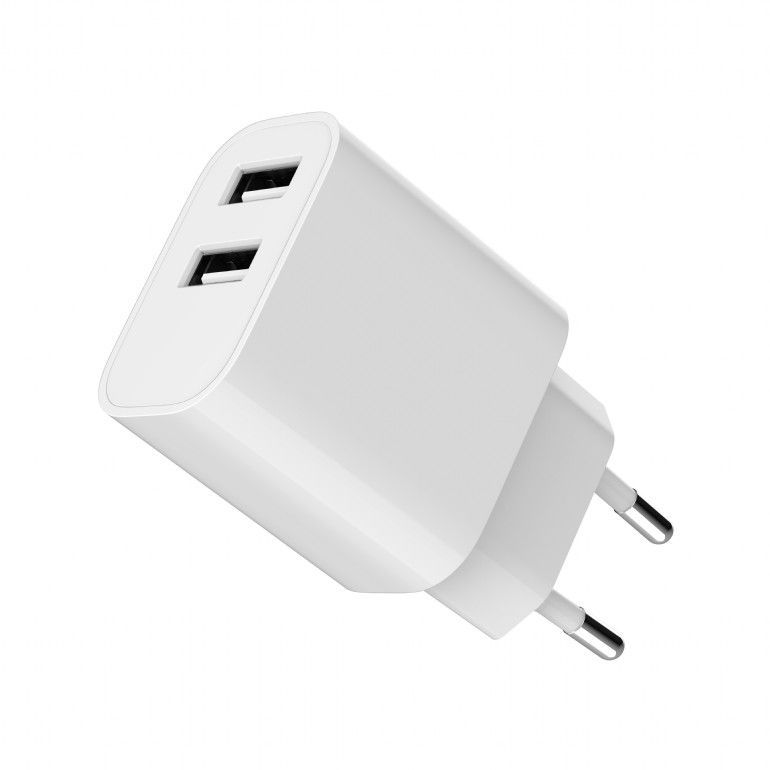 Gembird 2-Port Universal USB Charger White