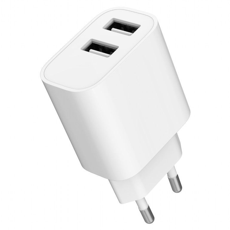 Gembird 2-Port Universal USB Charger White