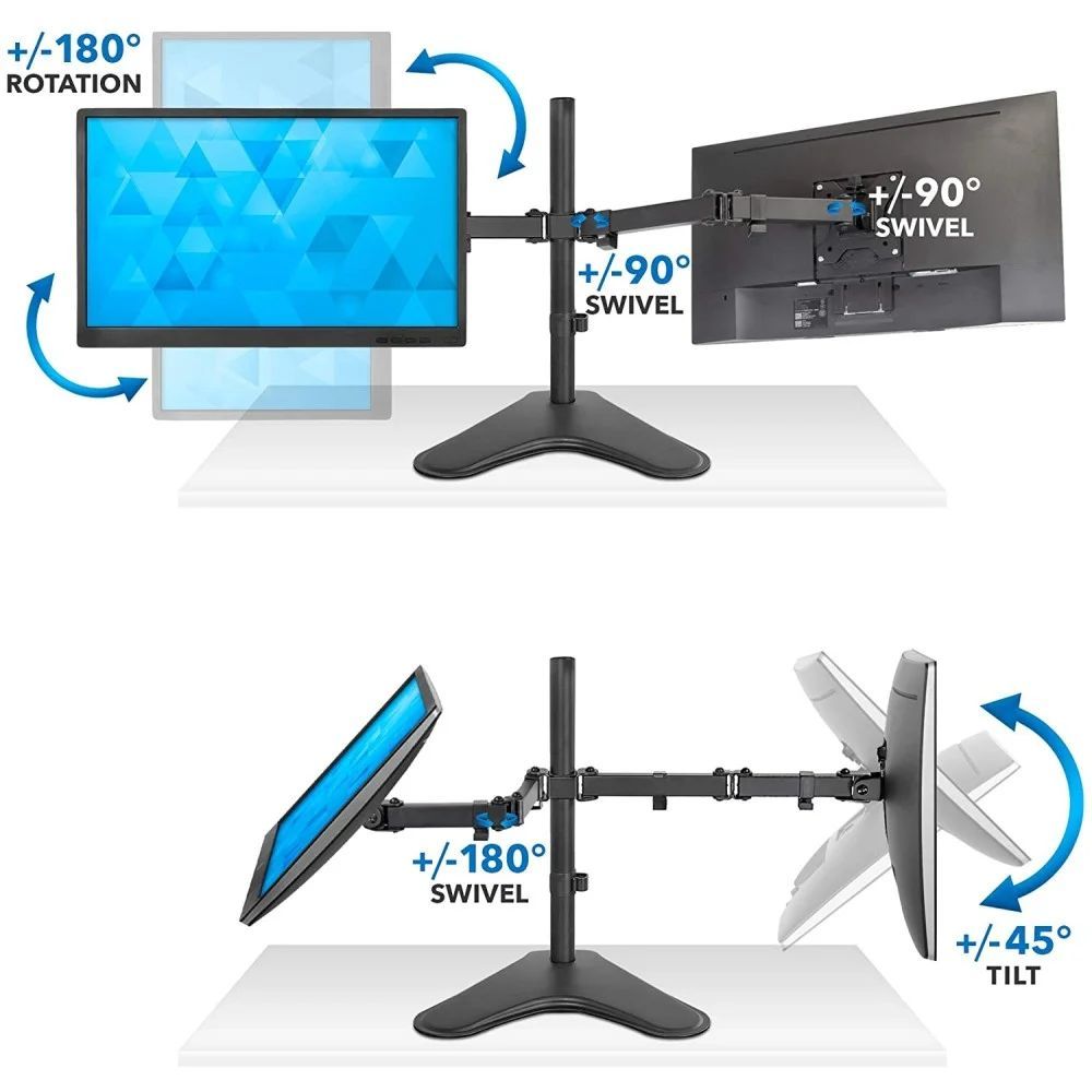 TECHLY Double Joint Monitor Arm 13"-32" Black