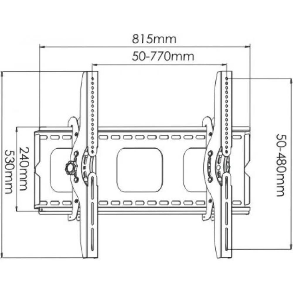 TECHLY Wall Bracket 32"-60" Black