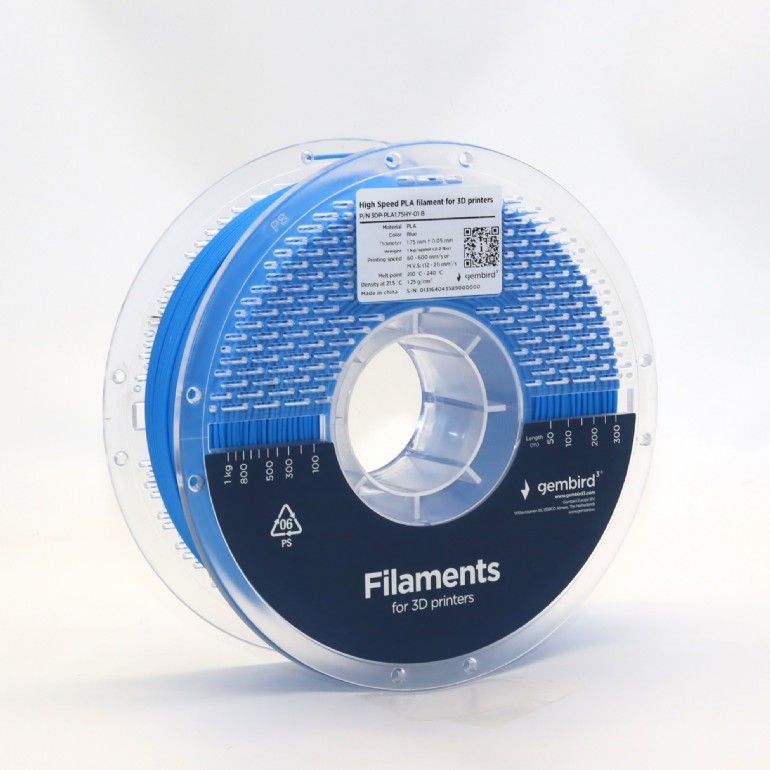 Gembird 3DP-PLA1.75HY-01-B High Speed PLA filament Blue 1,75mm 1kg