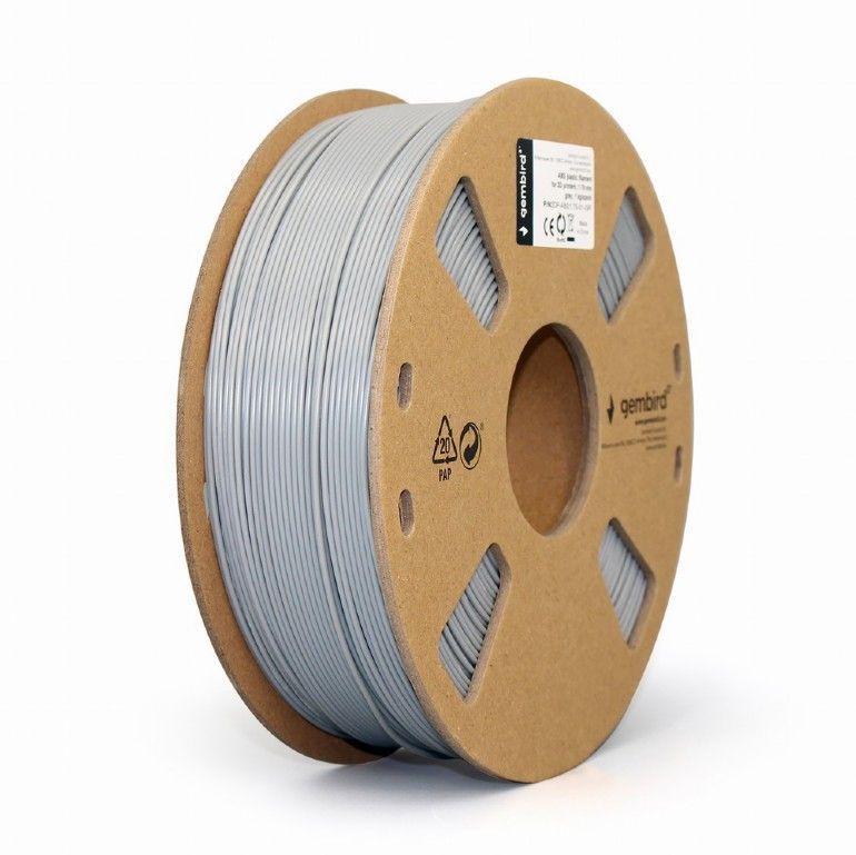 Gembird 3DP-ABS1.75-01-GR ABS Filament Grey 1,75 mm 1kg