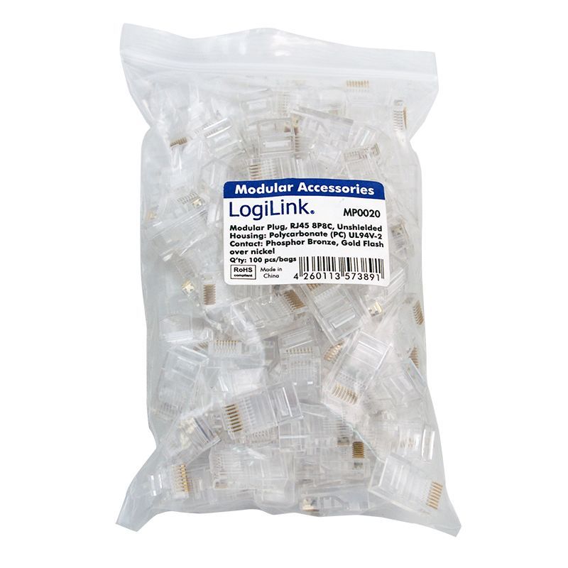 Logilink MP0020 Unshielded RJ45 Modular Plug