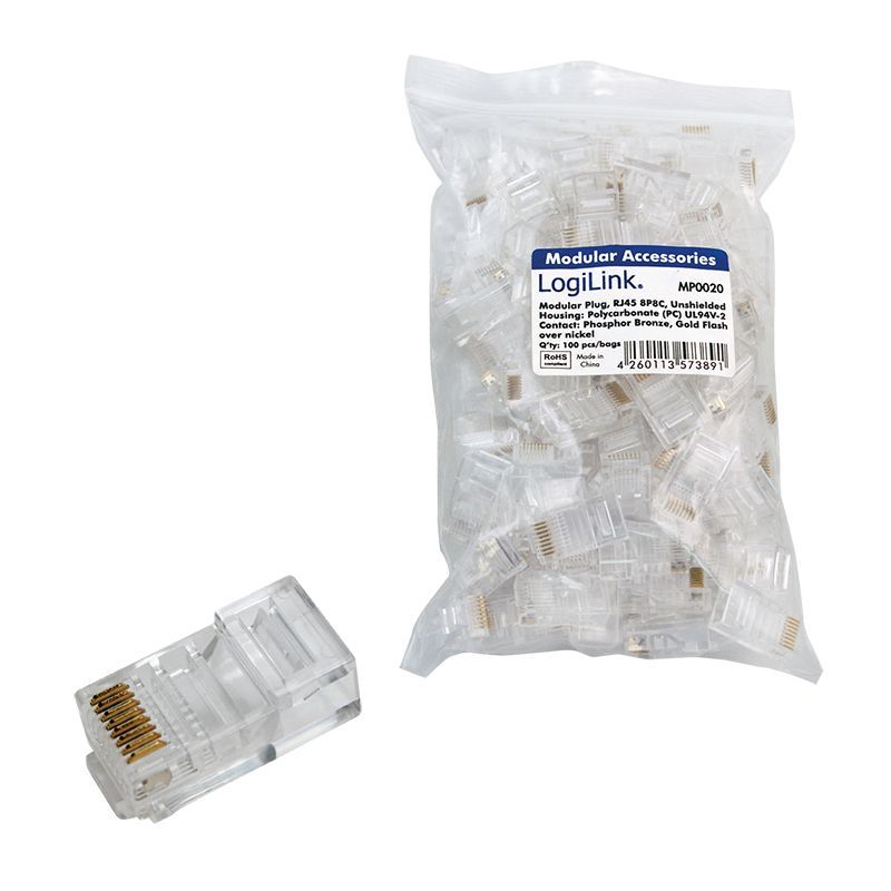 Logilink MP0020 Unshielded RJ45 Modular Plug