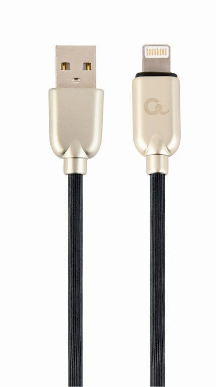 Gembird CC-USB2R-AMLM-1M Premium rubber 8-pin charging and data cable 1m Black