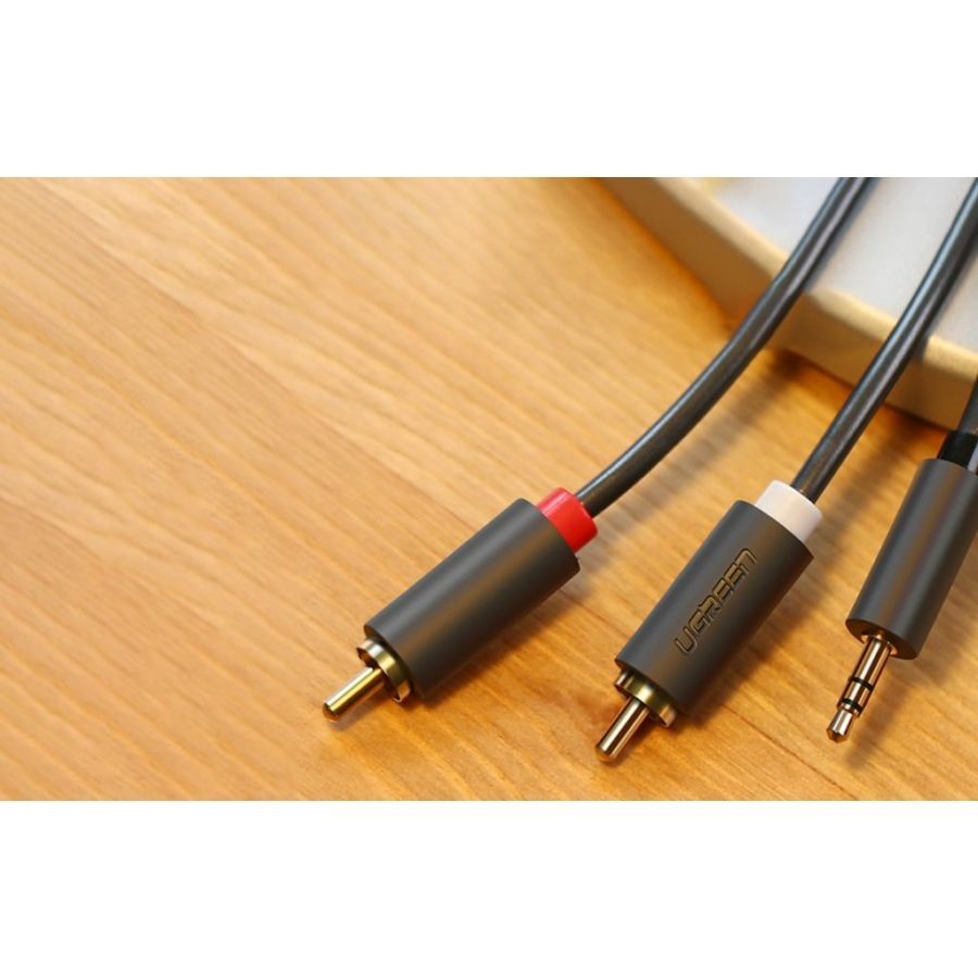 UGREEN 3,5mm jack-2xRCA male/male cable 1m Black