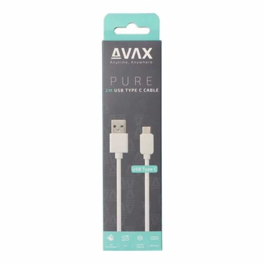 Avax USB-A to Type-C cable 2m White