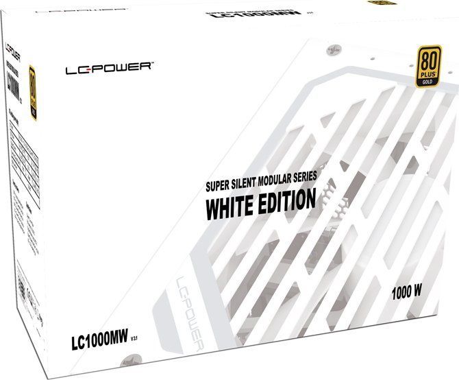 LC Power 1000W 80+ Gold Super Silent Modular White Edition