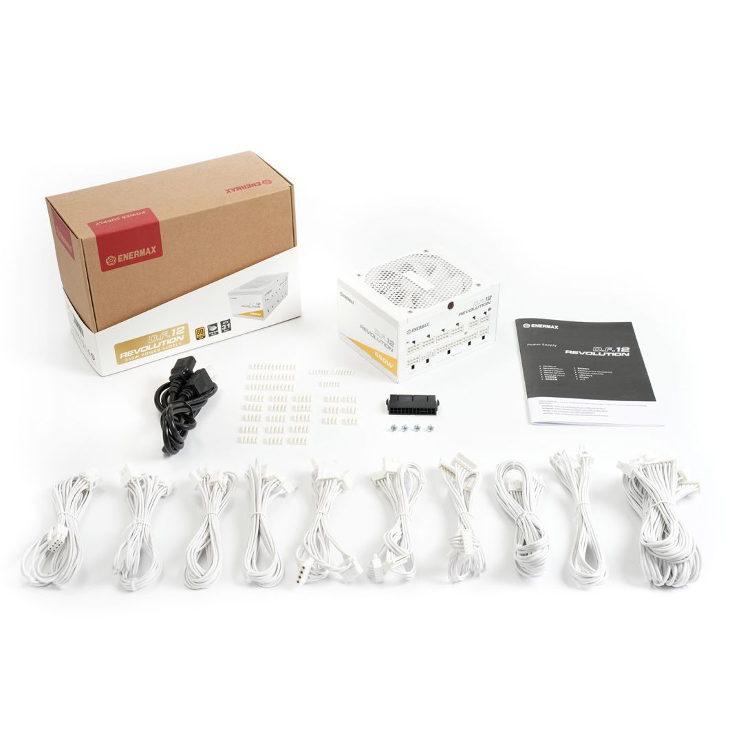 Enermax 850W 80+ Gold Revolution D.F.12 White ATX 3.1 Enermax 850W 80+ Gold Revolution D.F.12 White ATX 3.1