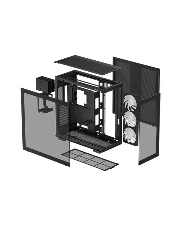 DeepCool CH780 Tempered Glass Black