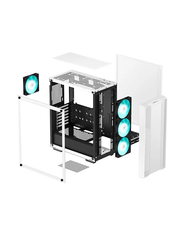 DeepCool CC560 WH V2 Tempered Glass White