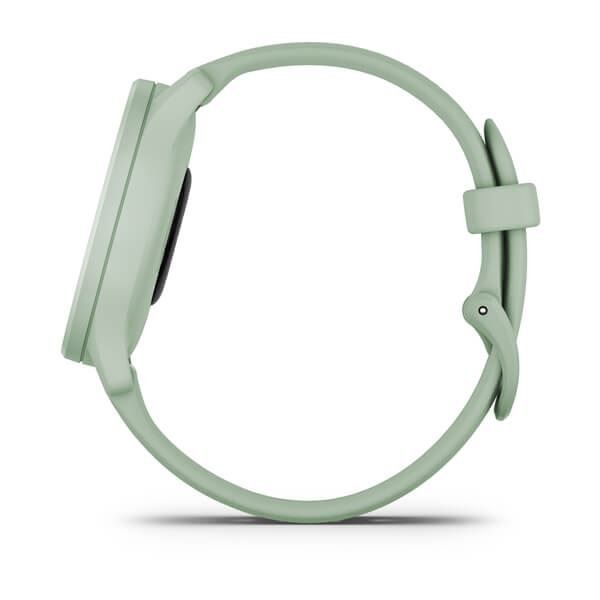 Garmin Vivomove Sport Cool Mint Case and Silicone Band with Silver Accents