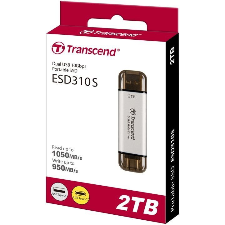 Transcend 2TB USB3.0/USB Type-C ESD310C Silver