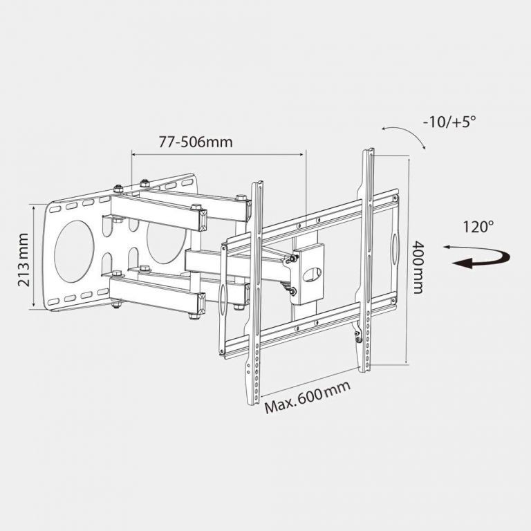 Harmantrade P17 Wall Mount 37"-63" Black