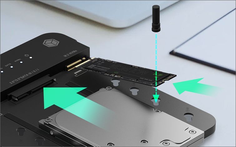 Raidsonic IcyBox IB-2915MSCL-C31 CloneStation & DockingStation for M.2 NVME & SATA 2.5”/3.5” SSD/HDD