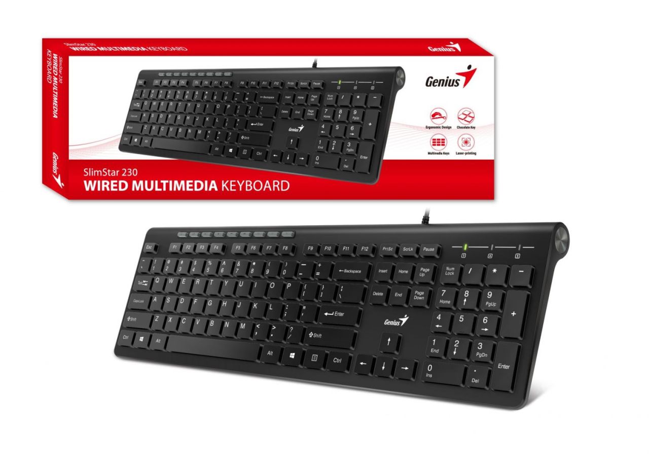 Genius SlimStar 230 keyboard Black HU