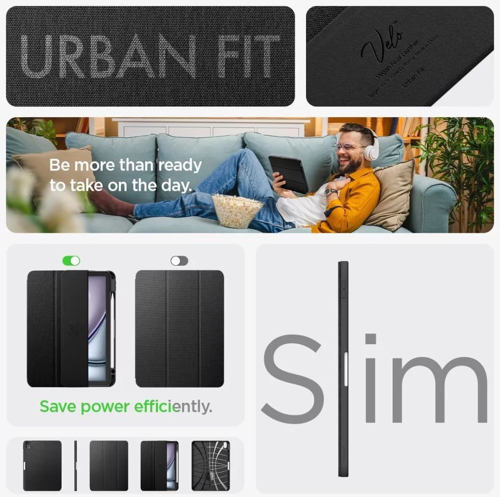 Spigen Urban Fit iPad Air 11" 2024 Black