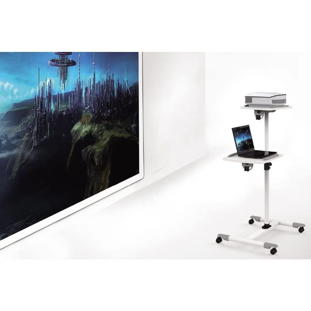 TECHLY Trolley Support for Projector Beamer Notebook PC Adjustable Shelves