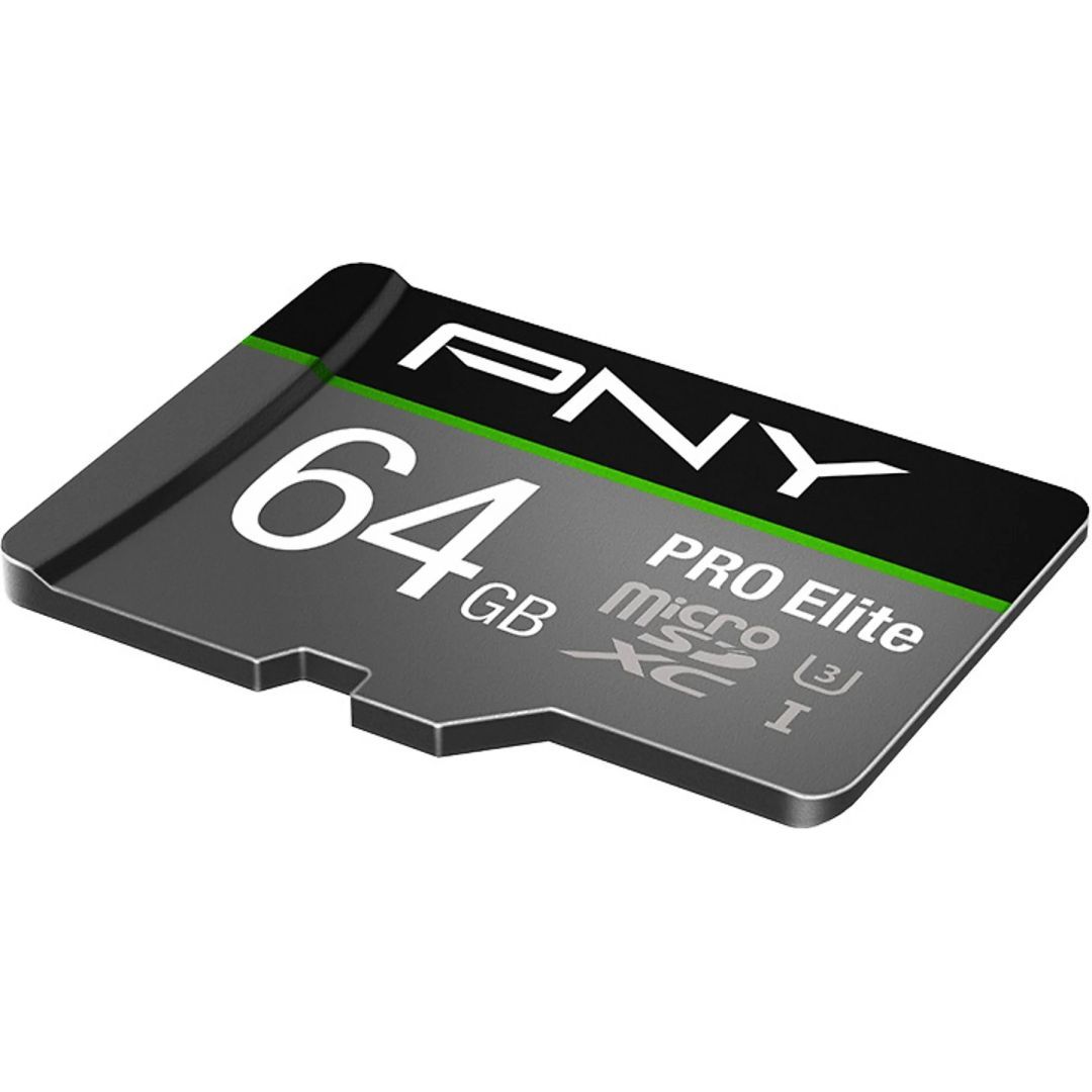 PNY 64GB microSDXC Pro Elite Class 10 U3 + adapterrel