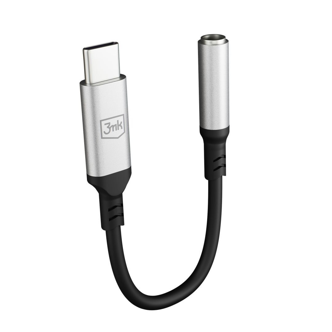 3mk Adapter USB-C - Jack 3,5 mm Black