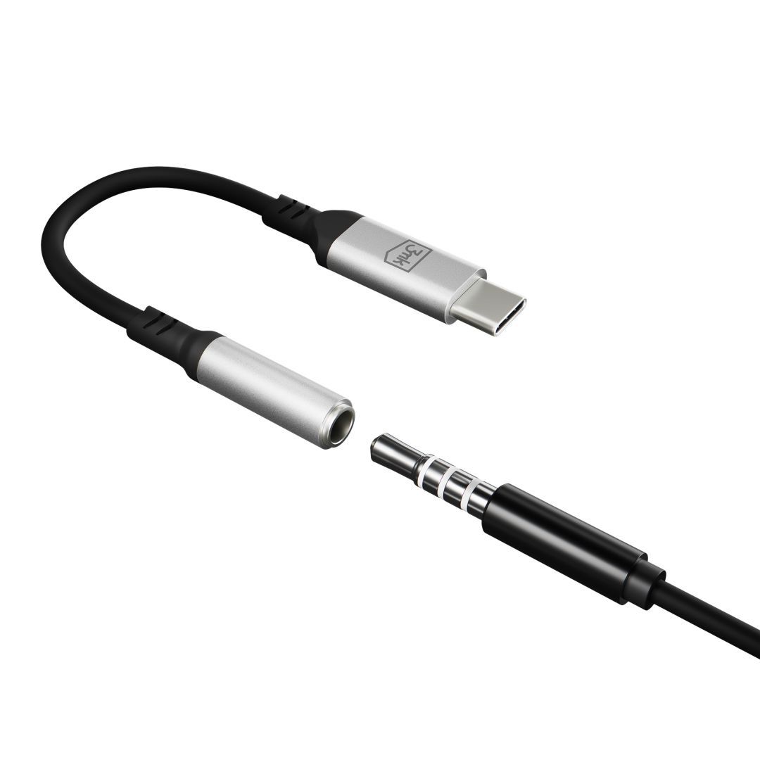 3mk Adapter USB-C - Jack 3,5 mm Black