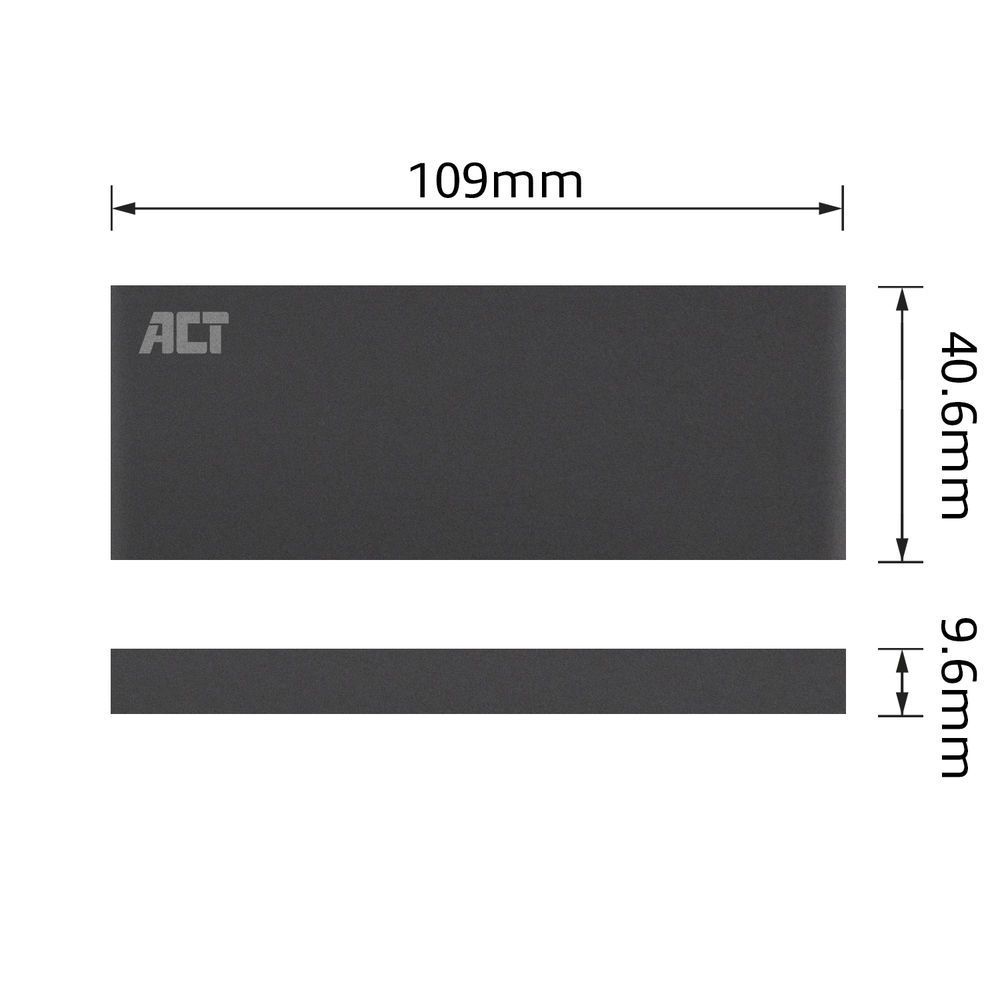 ACT AC1600 USB3.2 M.2 SATA SSD Enclosure Aluminium Design Black