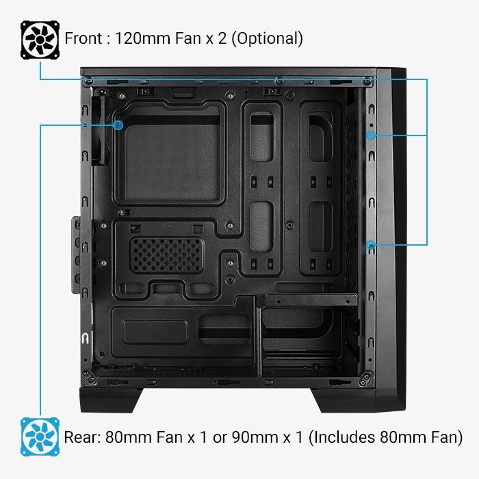 Aerocool Cylon Mini RGB Window Black