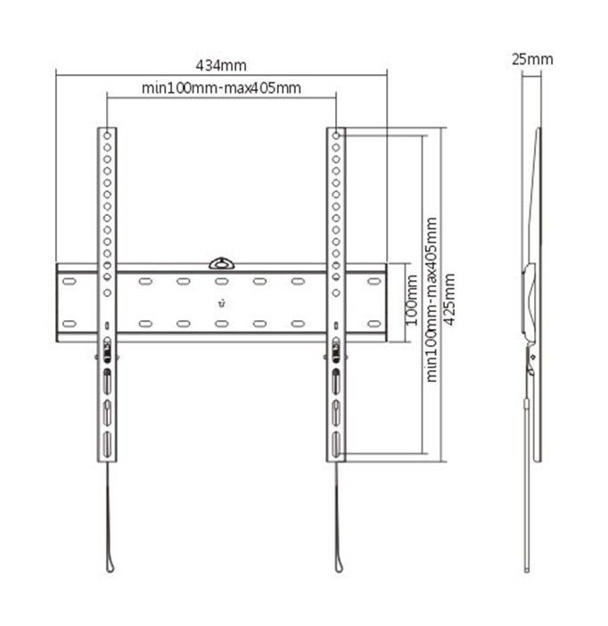 Gembird WM-55F-02 Fixed TV Wall Mount 32”-55" Black