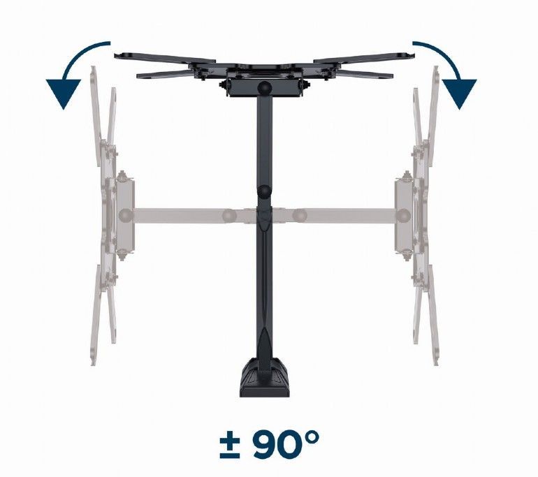 Gembird WM-55ST-01 Premium full-motion TV wall mount 32”-55” Black