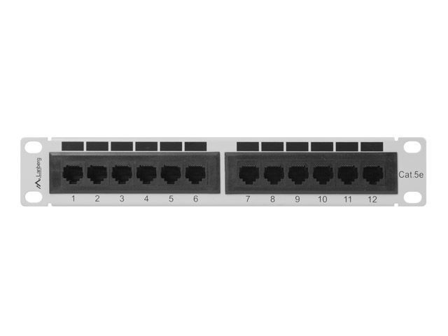 Lanberg 12-port Patch Panel 1U Grey