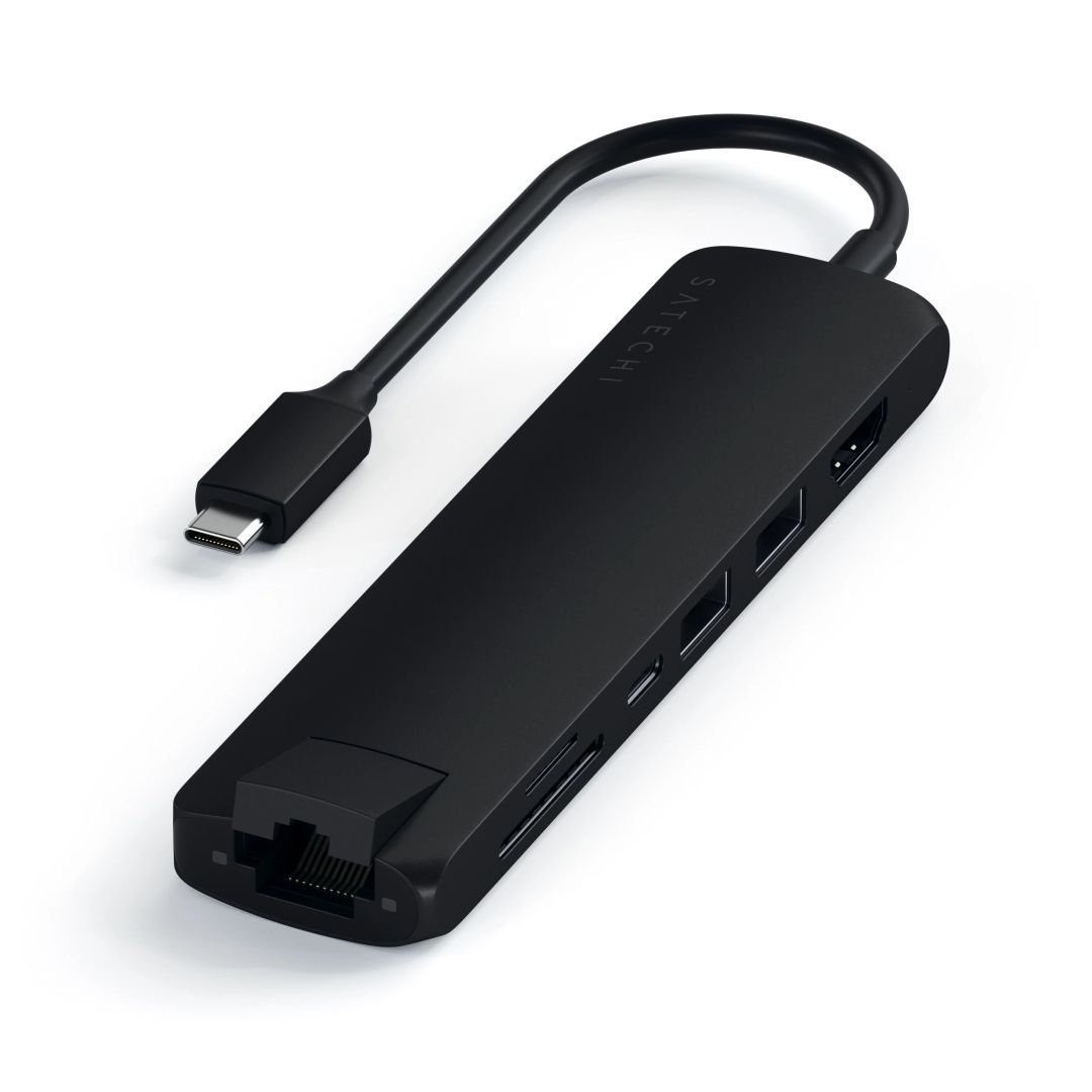 Satechi 6-in-1 USB-C Slim Multiport Adapter Black