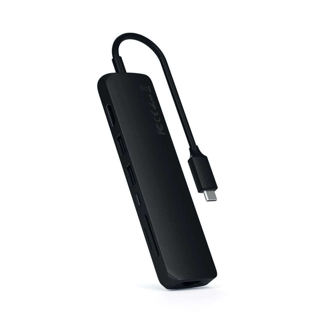 Satechi 6-in-1 USB-C Slim Multiport Adapter Black