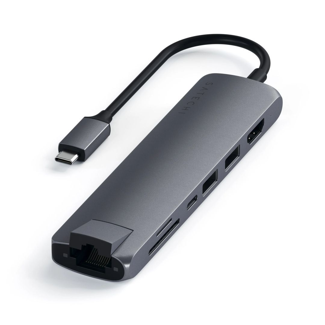 Satechi 6-in-1 USB-C Slim Multiport Adapter Space Gray