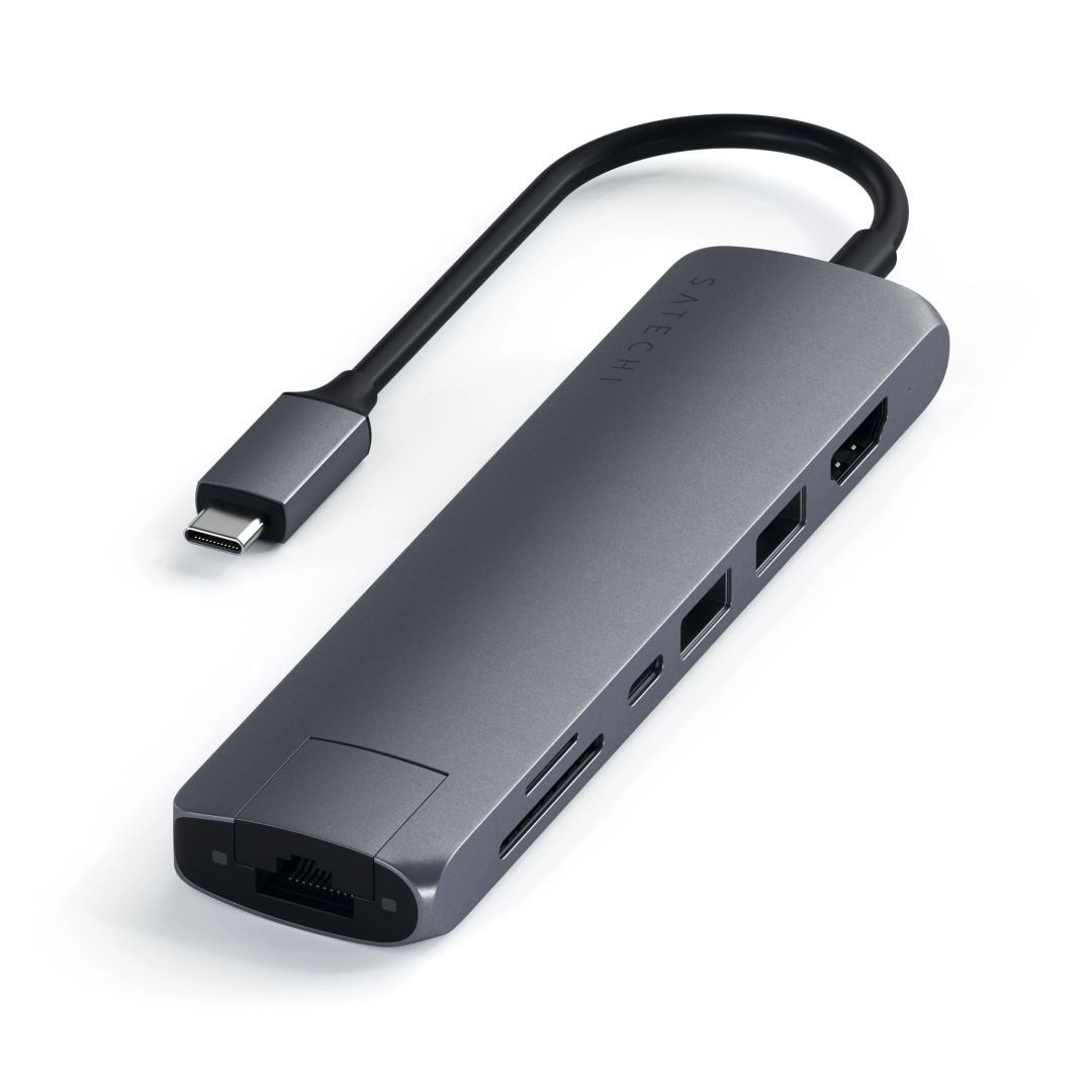 Satechi 6-in-1 USB-C Slim Multiport Adapter Space Gray