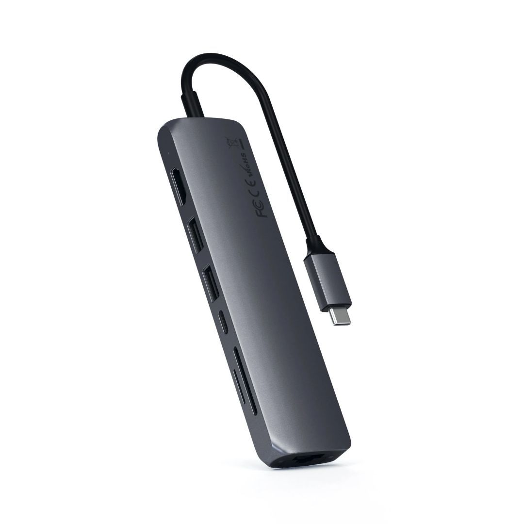 Satechi 6-in-1 USB-C Slim Multiport Adapter Space Gray