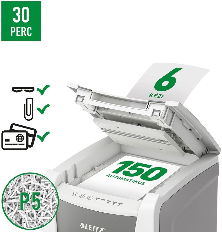 Leitz IQ AutoFeed Office 150 P5 Pro Iratmegsemmisítő White