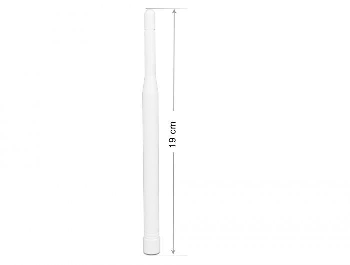 DeLock LTE Antenna SMA plug 0.3 - 2.9 dBi omnidirectional fixed White