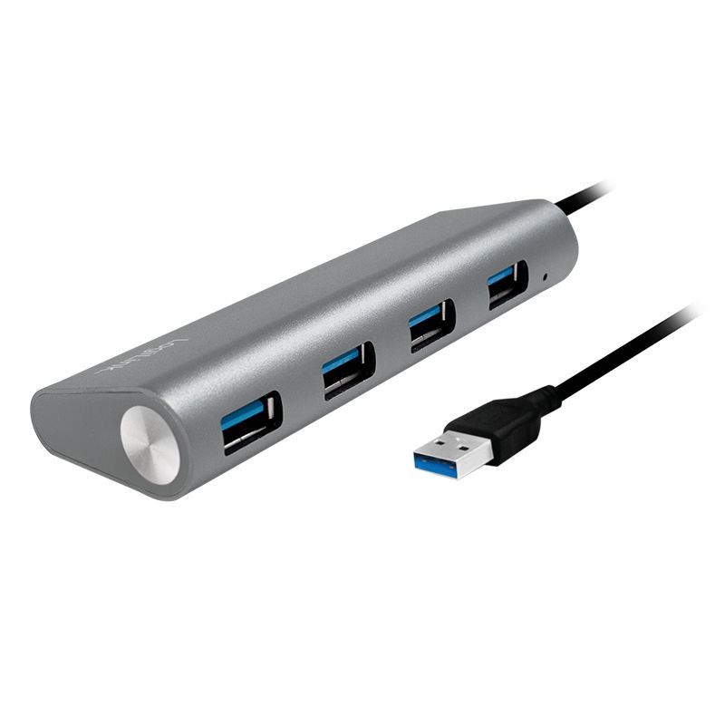 Logilink UA0307 USB 3.0 4-port hub with aluminum casing