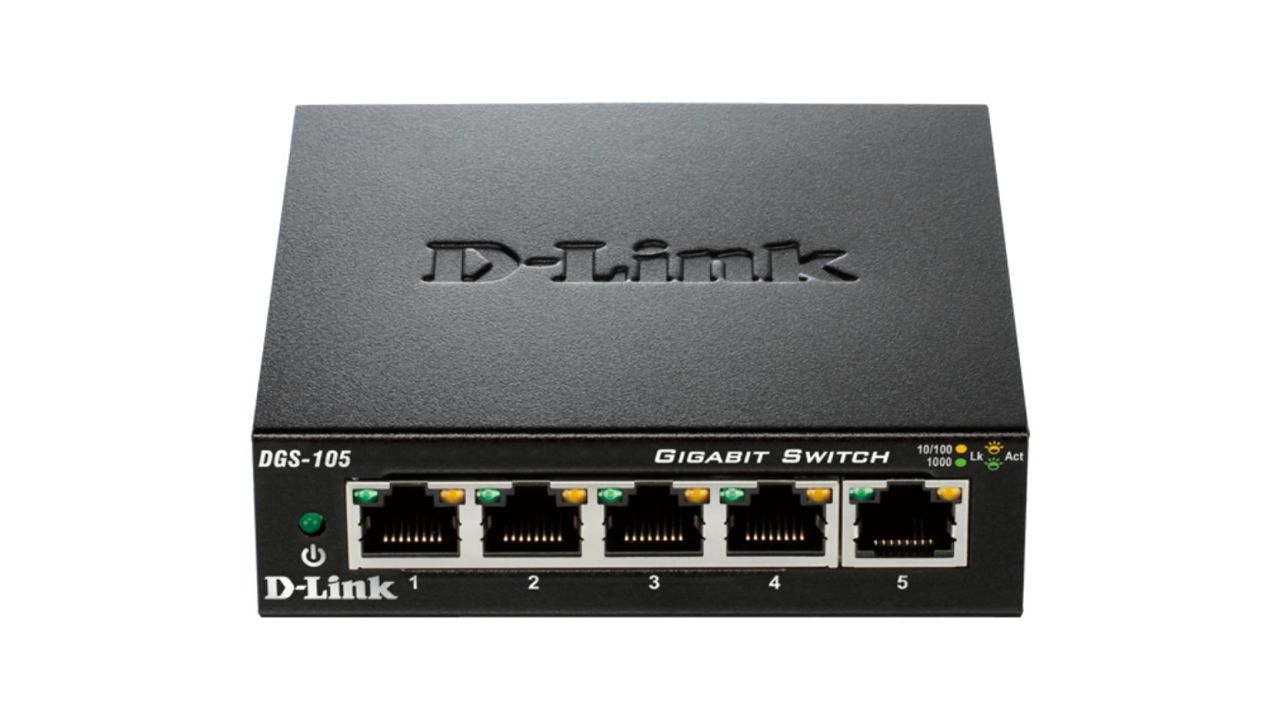 D-Link DGS‑105 5‑Port Gigabit Unmanaged Desktop Switch